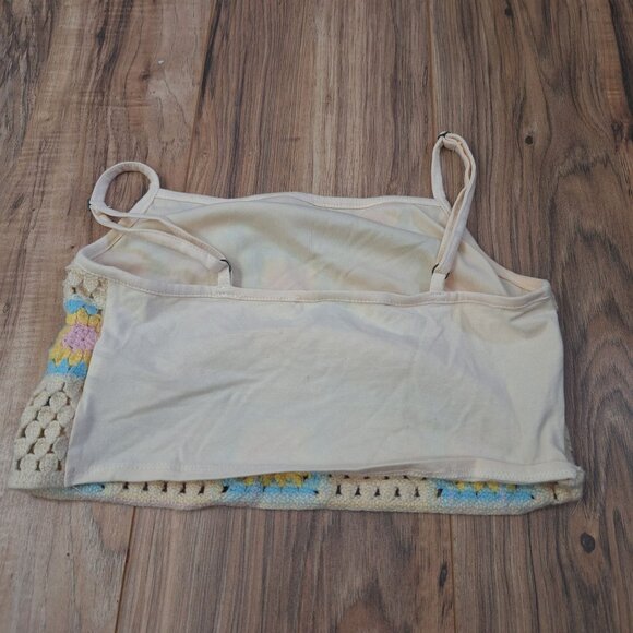 Wild Fable Crocheted Halter Top Boho hippie 60s festival patchwork size XS - Picture 2 of 4